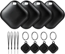 Air Tracker Tag for Android, Tags-4 Pack Luggage Tracker with 4 Case, Works v...