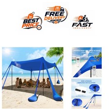 Beach Canopy Sun Shelter 10x10 FT UPF 50 Shade Tent besuhot