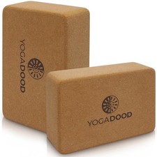 Eco-Friendly Premium Cork Yoga Blocks 2 Pack for Enhanced Stability  Alignment