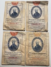 1920-1940 Bullrich-Salz 4 Pakete alt Apotheke Packungen Reklame Reichsmark Probe