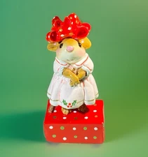 Wee Forest Folk M-684 CHRISTMAS BOW BONNET. Retired. Fast Free Shipping!