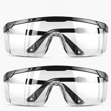 Safety Glasses Clear Anti-Fog & Anti-Scratch Eye Protection Work/Lab Goggles UK