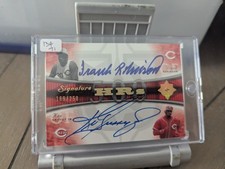2005 Ultimate Signature Home Runs Dual Auto Frank Robinson / Ken Griffey /250