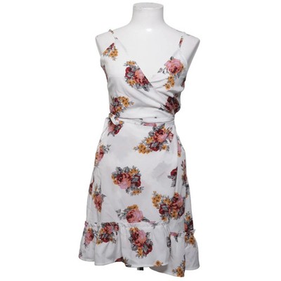 NLY Trend, Kleid, Größe: 36, HAPPY WRAP DRESS, Weiß/Mehrfarbig, Polyester #CEm
