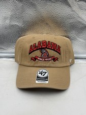 Alabama Crimson Tide NCAA '47 Brand Khaki Clean Up Adjustable Strapback Hat
