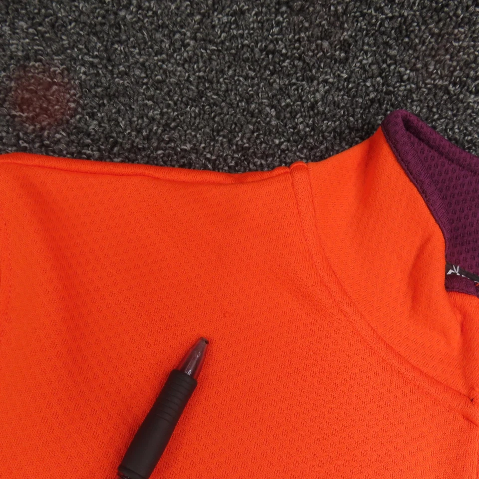 Brooks Pullover Mujer XL Naranja 1/4 Cremallera Correr Manga Larga Equilibrio Top Foto 3 de 4