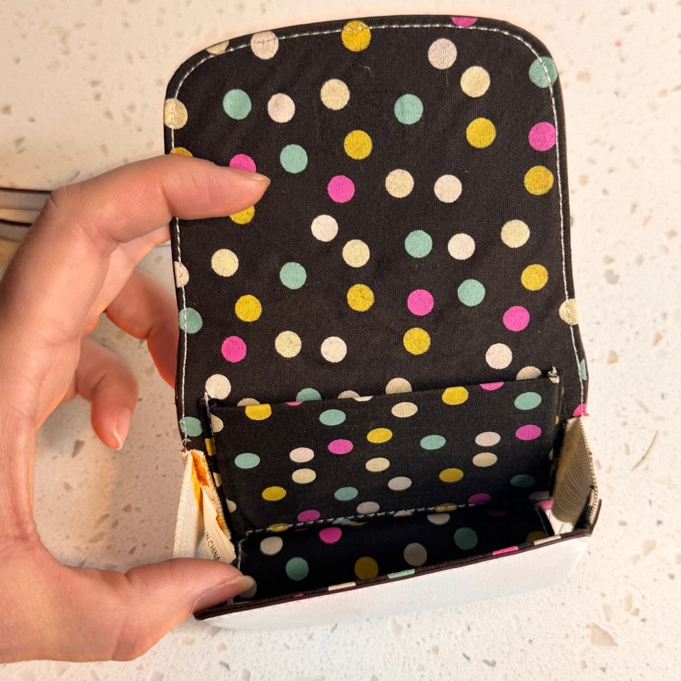 Nikon Camera Case White Polka Dot Interior Wrist Strap Cute Fits standard Small - Image 4 of 4