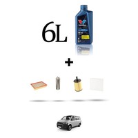 Hoffcar Set Service 4 Filter Und 6L ÖL FüR Vw Transporter 1.9 Tdi 77Kw Von 200