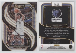 2024-25 Panini Select Premier Level White Wave Prizm /99 Jaylen Wells Rookie RC