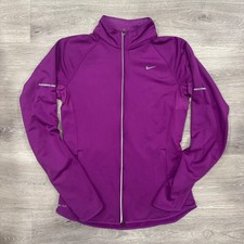 Nike Womens Dri-Fit Purple Full Zip Jacket Size Small Running Outdoor