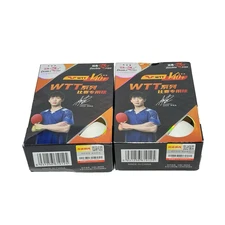 Double Fish V40+ WTT 3-Star Table Tennis Balls ITTF Approved – 12 Pack (2x6)