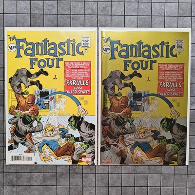 Fantastic Four #2 - (A Reg. Cvr + Foil) - 2025 Facsimile Variant Set - UNREAD NM