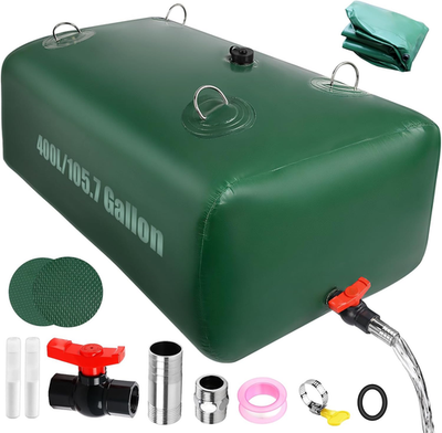 #ad #ad 400 L 105.7 Gallon Water Storage Bladder Foldable Portable Water Bladder Tank $74.10