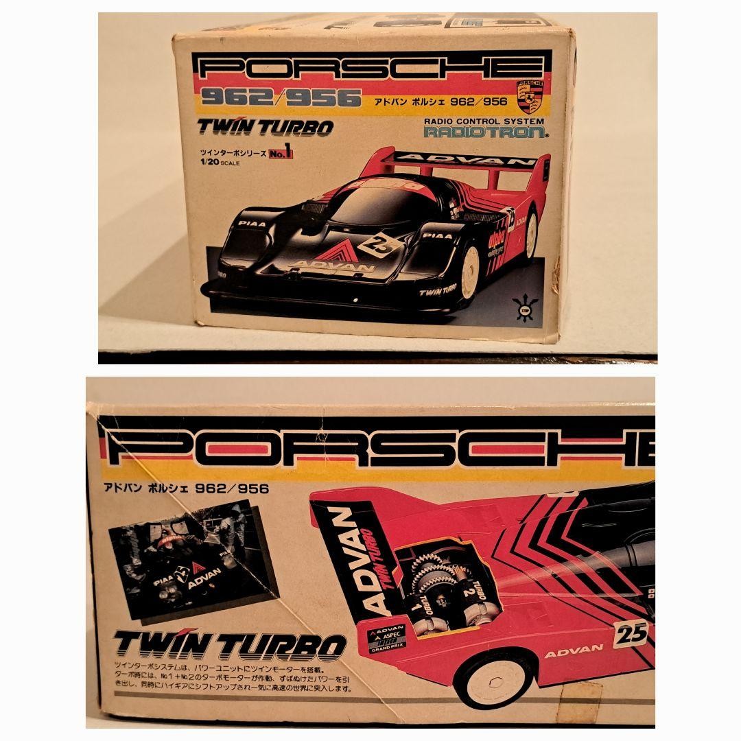 BANDAI ADVAN Porsche 956/962 Radio Cointrol Car 1/20 W/BOX F