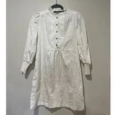 Pomander Place x Tuckernuck Claiborne Button Down Mini Shift Dress White XS