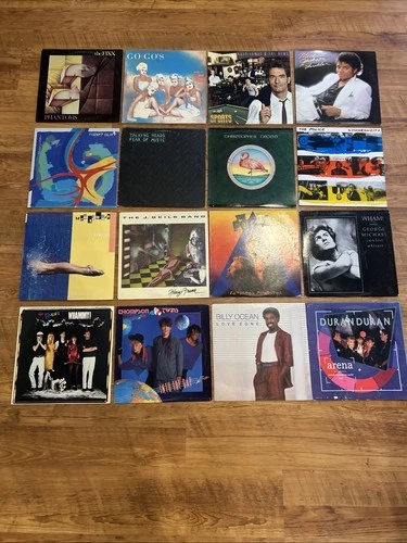 16 Lot 1980s Vinyl LP Records Duran Michael Jackson Wham Duran Talking Heads +