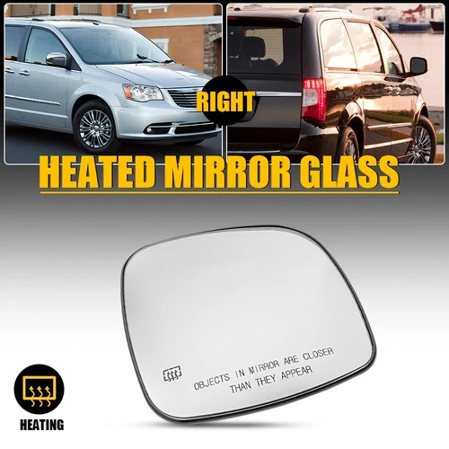 For 2008-2016 Dodge Grand Caravan Heated Rear View Mirror Glass Right Passenger