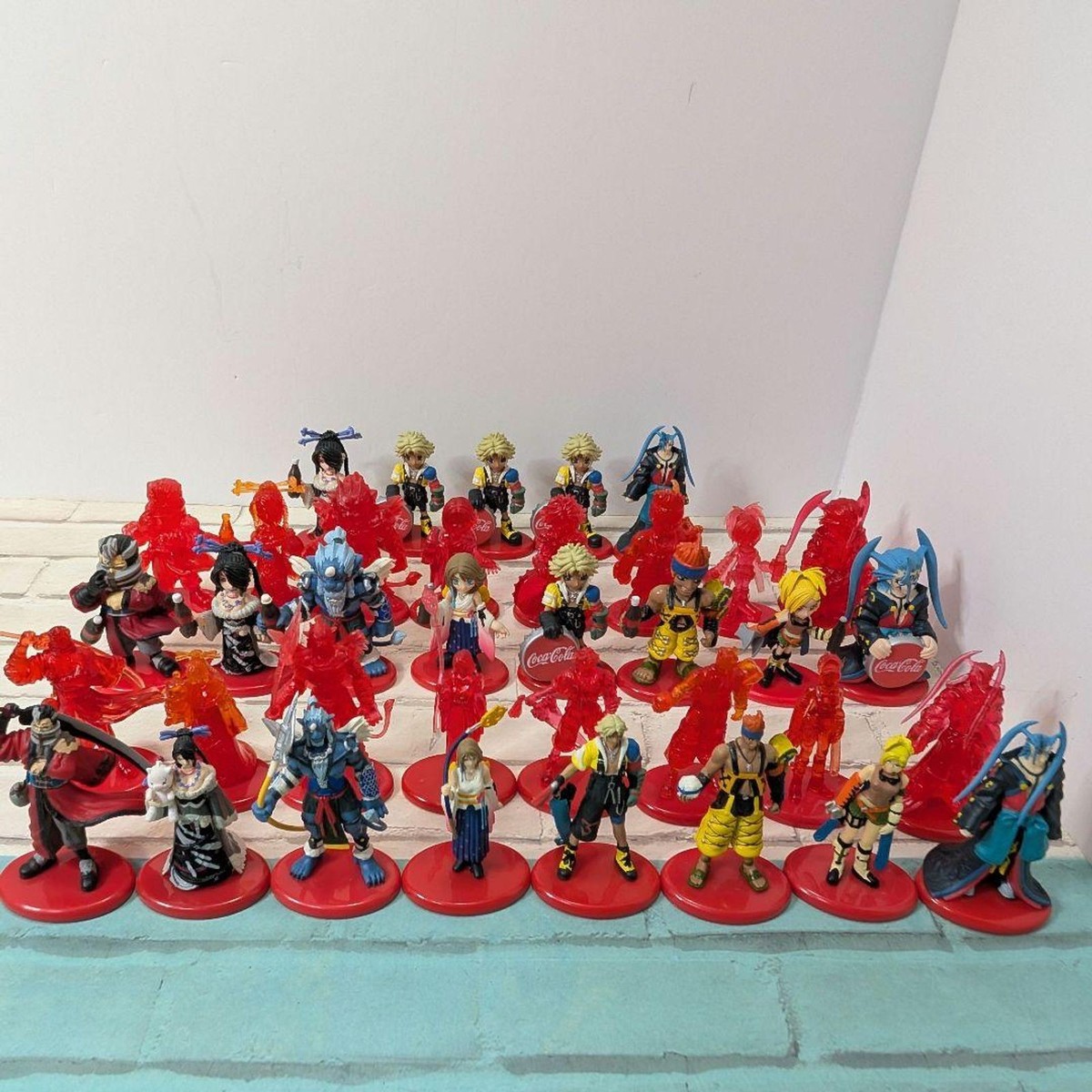 FF10×Coca-Cola フィギュア 3体セット Final Fantasy X Tidus Coca-Cola Mini Figure SQUARE ENIX COKE FF10