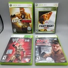 Lot Xbox 360 Fighting Games UFC Undisputed 2009 & 2010, WWE 2K14, Fight Night 3
