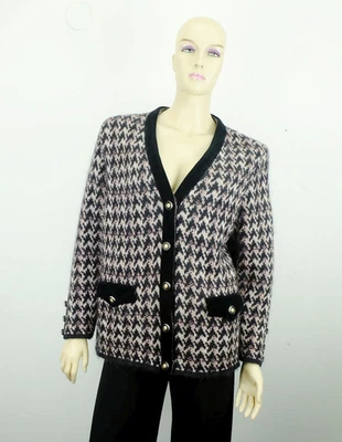 STRICKJACKE cardigan 80er vintage mohair lurex samt horst basler gr. 42/44 - Bild 1 von 4