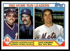 1983 Topps Reggie Jackson/Gorman Thomas/Dave Kingman California Angels/Milwaukee