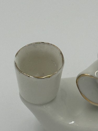 Set 2 portacandele natalizie vintage in ceramica bianca con stelle! - Foto 3 di 18
