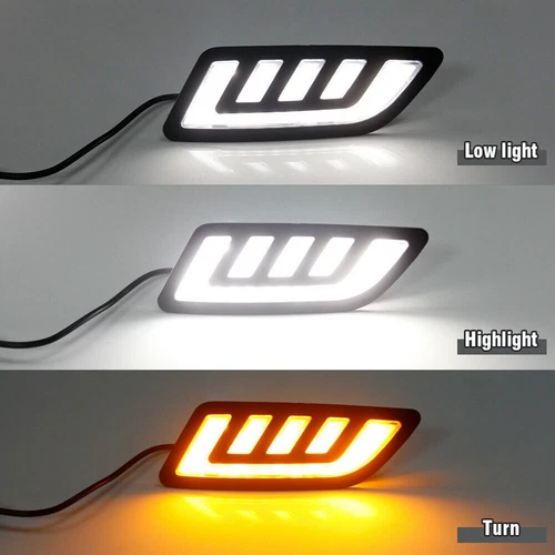 for Nissan Navara NP300 15-18 LED Daytime Running Light DRL Grille Turn Lamp - Picture 3 of 12