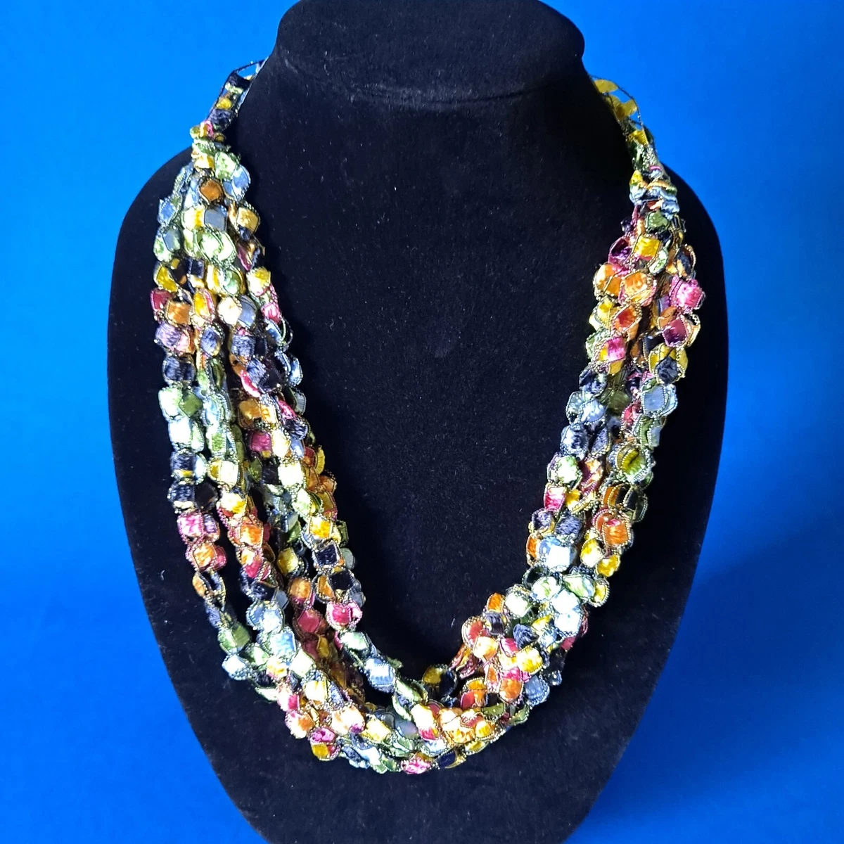 Ribbon scarf necklace deals