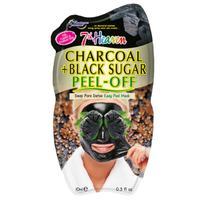 7th Heaven Charcoal Black Sugar Peel Off Gesichtsmaske schwarz 10ml