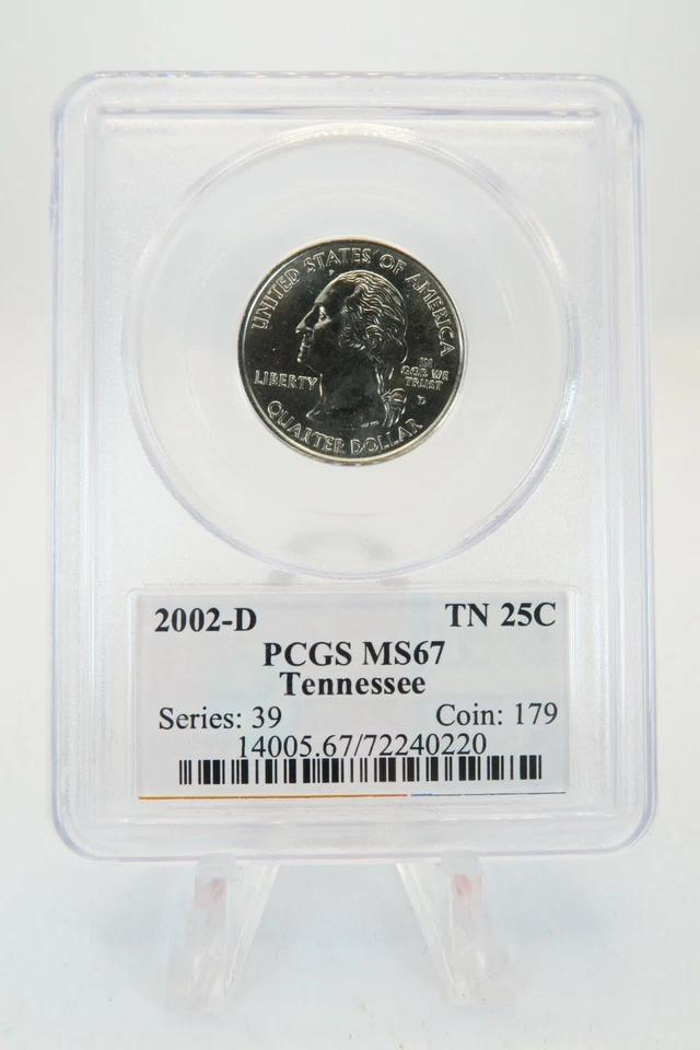 2002-D PCGS MS67 Tennessee State Quarter Business Strike 25C - Image 2 of 2