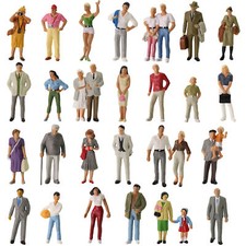 Model Trains 30pcs Different O Scale 1:43 Model Figures Standing People P4310