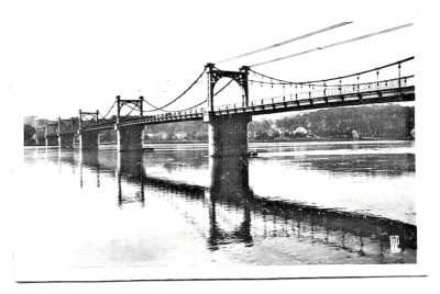 CHAUMONT sur LOIRE - 41 - Bridge seen from the Right Bank - ice B/W - 1950s 