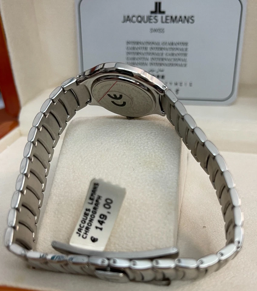 Jacques Lemans Orologio Buona Lettura 26 MM Vetro Zaffiro Acciaio Inox Swiss - Immagine 3 di 4