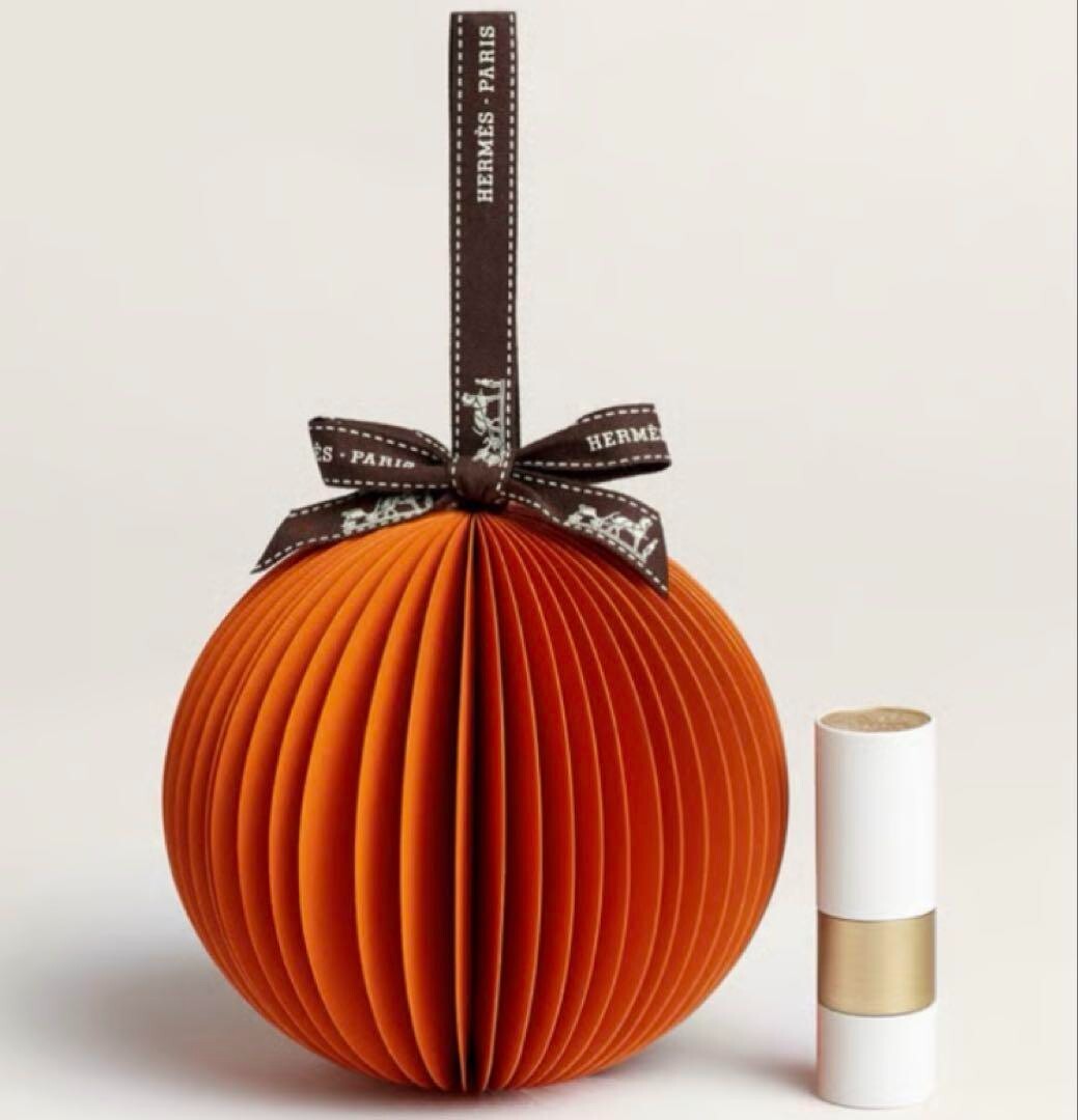 HERMES 2024 オーナメント&リップバーム Hermes Ornament & Lip Balm Rouge Hermes Orange en Faite