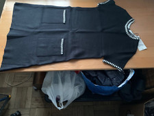 ZARA NWT heavy knit black shift dress S