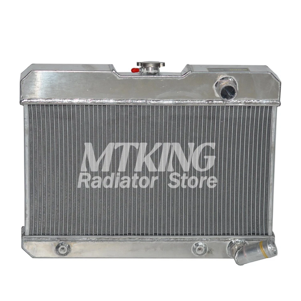 Radiador completo de aluminio plateado para Buick Skylark 1962 1963 motor V8 de 3,5 L AT MT Foto 2 de 4