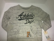 Cherokee Child's Gray Long Sleeve Round Neck Sweatshirt, Size 4, New With Tag