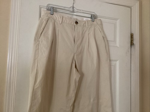 Free Assembly High Rise Wide Leg Pleated Pants Women’s 10 Ivory 31” Inseam Solid - Bild 2 von 9