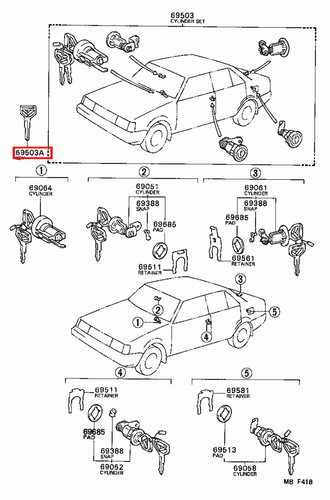 Genuine Celica ST162 ST161 AT160 Corolla CE80 AE86 AE82 AE80 Non Chip Blank Key - Picture 6 of 20