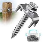 100 Pcs Fence Staples for Wire Fencing, Stainless Steel, Reusable - New