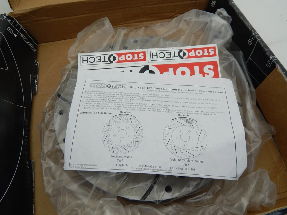 Stoptech 127.42100L para Infiniti G37/Nissan 370Z delantero ranurado y perforado Foto 3 de 4