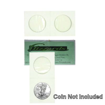 Guardhouse 2.5 x 2.5 Crown-Silver Eagle Cardboard Mylar Coin Flips, 25 pack