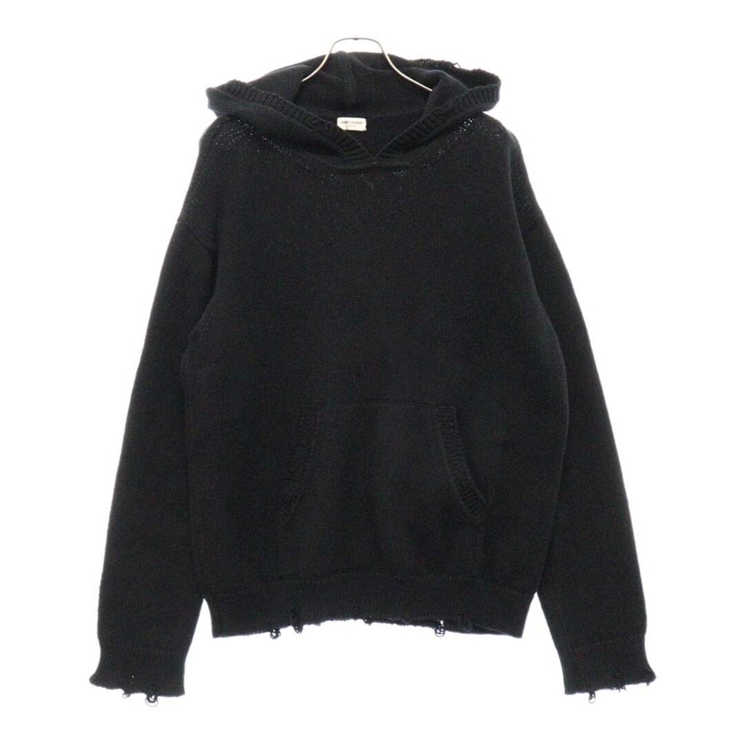 SAINT LAURENT PARIS DESTROY HOODIE DAMAGE TREATED PULLOVER