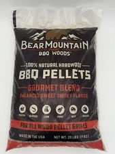 Bear Mountain BBQ All-Natural Hardwood Gourmet Blend Smoker Pellets, 20 Pounds
