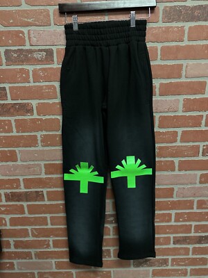 XXL- Vertabrae C-2 Sweat Pants Washed Black/Green  100% Authentic Quick Ship  
