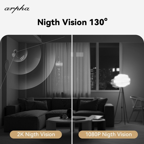 2PCS 2K Indoor Security Camera WiFi APP Control Motion Detection Cloud Storage - Picture 8 of 10