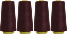 4 BIG CONES MAHOGANY SERGER SEWING THREAD 2750 YD TEX 27 40S/2-THREADART