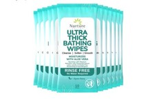 Nurture XL Ultra Thick Body Wipes for Adults w/Aloe  120 Extra Large Disposable