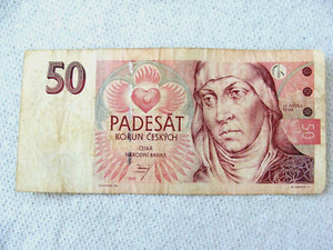 1997 CZECH REPUBLIC BANKNOTE 20 KORUN CIRC. P-17