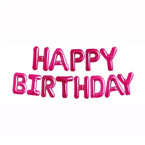 16" Happy Birthday Foil Balloons Banner Bunting Party Decoration Inflating Decor - Picture 12 of 16